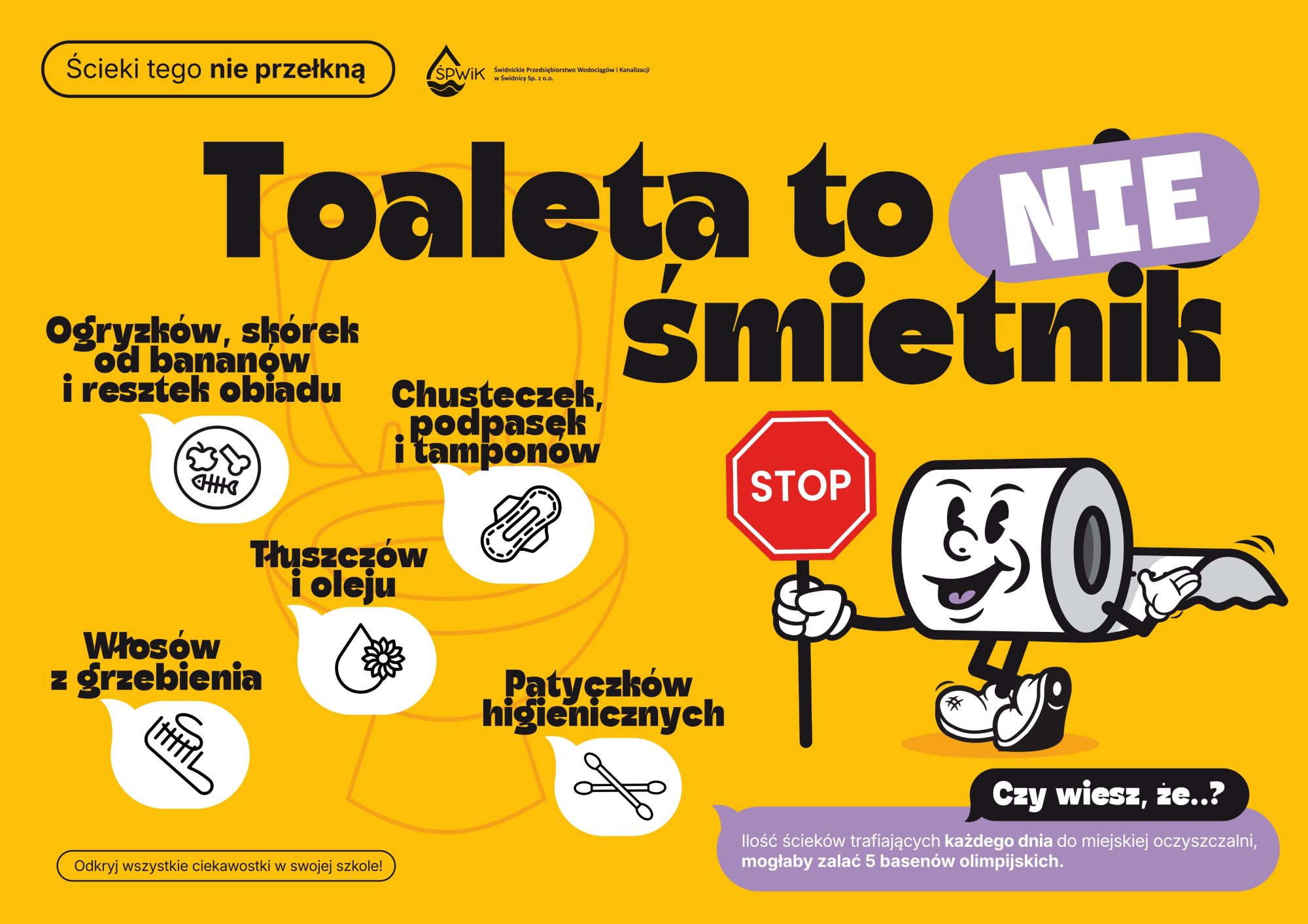 Toaleta to nie smietnik!